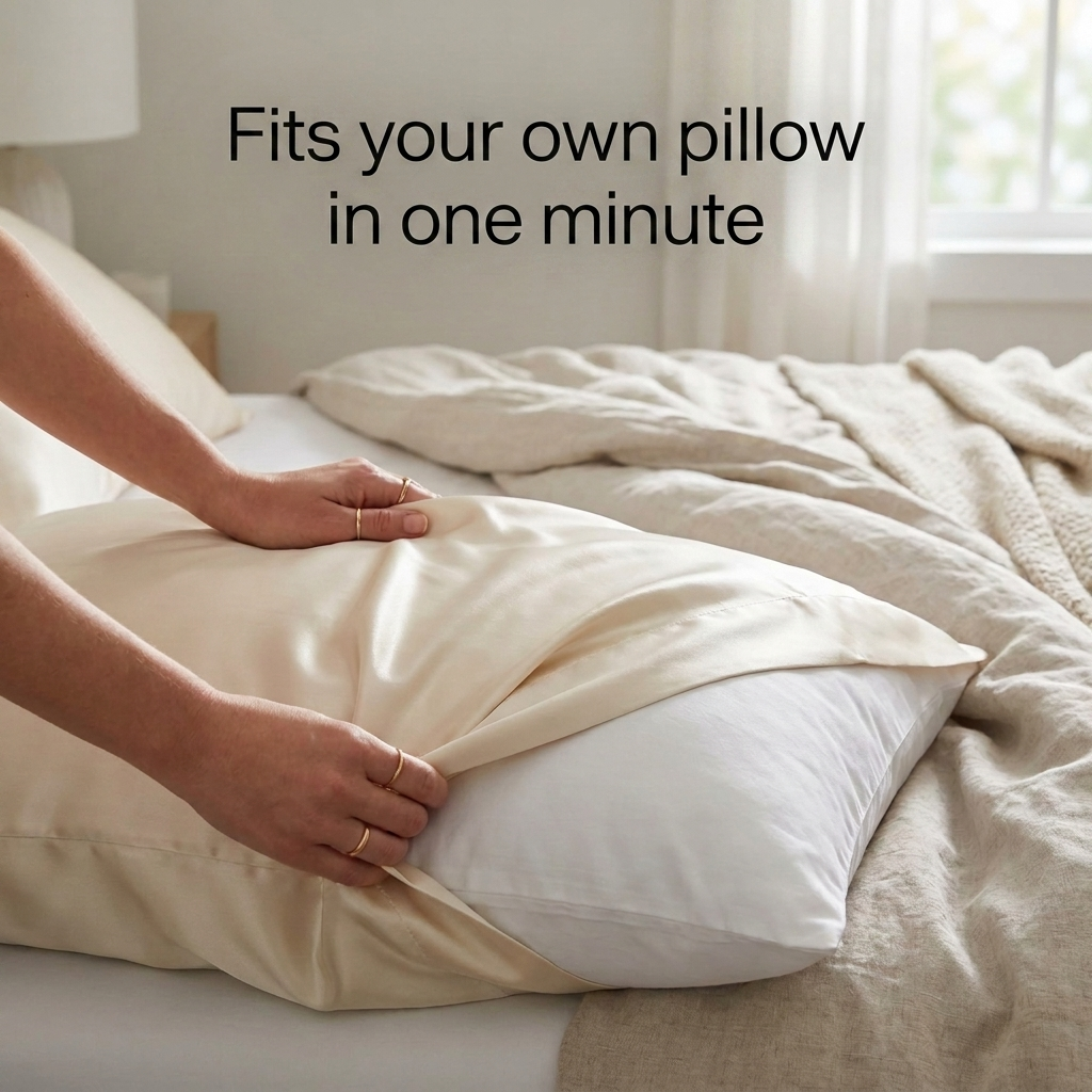 100% Mulberry Silk Pillowcase — OEKO-TEX Certified